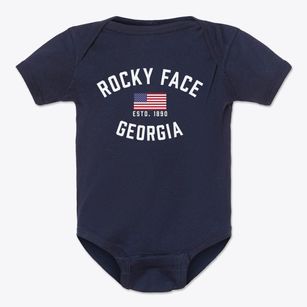 Rocky Face Georgia Patriot Baby Onesie