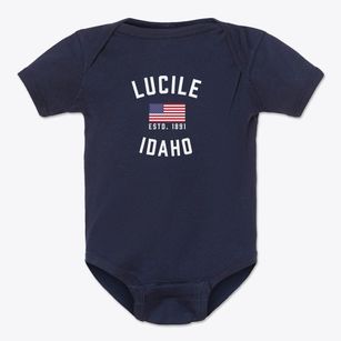 Lucile Idaho Patriot Baby Onesie