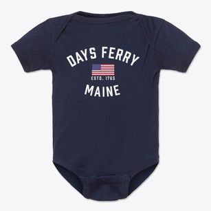 Days Ferry Maine Patriot Baby Onesie