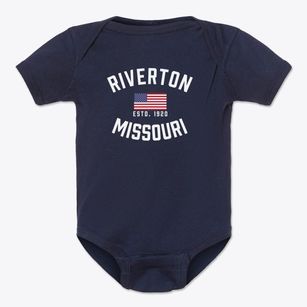 Riverton Missouri Patriot Baby Onesie