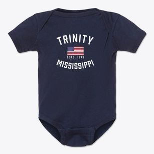 Trinity Mississippi Patriot Baby Onesie