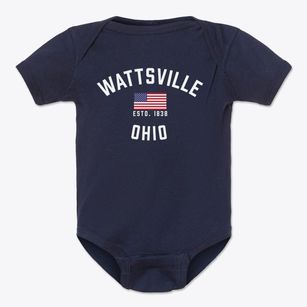 Wattsville Ohio Patriot Baby Onesie