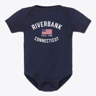 Riverbank Connecticut Patriot Baby Onesie