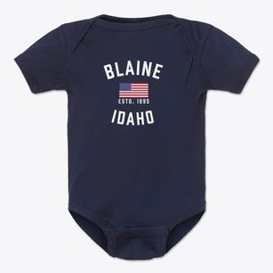 Blaine Idaho Patriot Baby Onesie