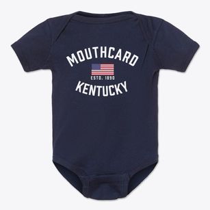 Mouthcard Kentucky Patriot Baby Onesie