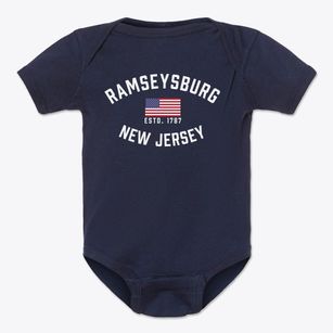 Ramseysburg New Jersey Patriot Baby Onesie