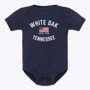 White Oak Tennessee Patriot Baby Onesie