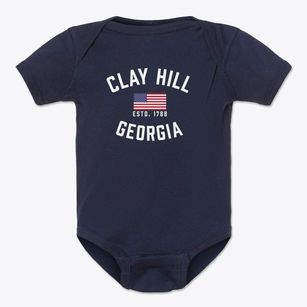 Clay Hill Georgia Patriot Baby Onesie