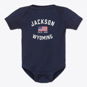 Jackson Wyoming Patriot Baby Onesie