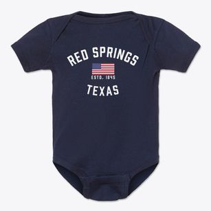 Red Springs Texas Patriot Baby Onesie