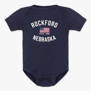 Rockford Nebraska Patriot Baby Onesie