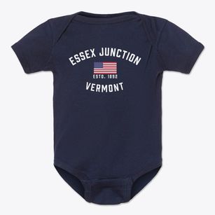 Essex Junction Vermont Patriot Baby Onesie