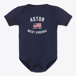 Astor West Virginia Patriot Baby Onesie