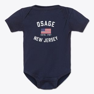 Osage New Jersey Patriot Baby Onesie