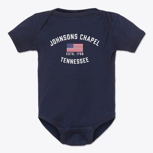 Johnsons Chapel Tennessee Patriot Baby Onesie