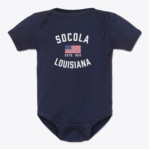 Socola Louisiana Patriot Baby Onesie