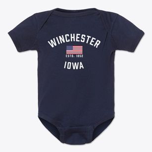 Winchester Iowa Patriot Baby Onesie