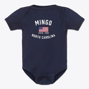 Mingo North Carolina Patriot Baby Onesie