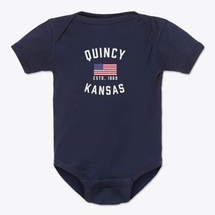 Quincy Kansas Patriot Baby Onesie