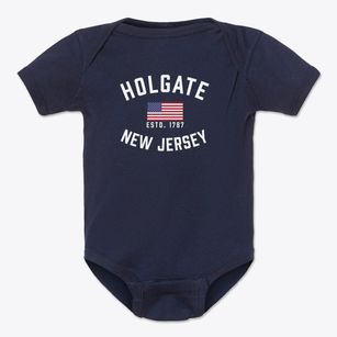 Holgate New Jersey Patriot Baby Onesie
