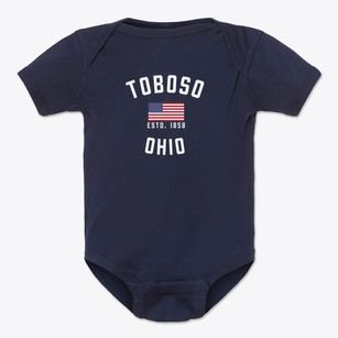 Toboso Ohio Patriot Baby Onesie