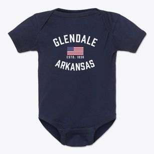 Glendale Arkansas Patriot Baby Onesie