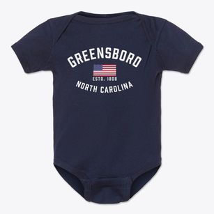 Greensboro North Carolina Patriot Baby Onesie