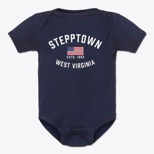 Stepptown West Virginia Patriot Baby Onesie