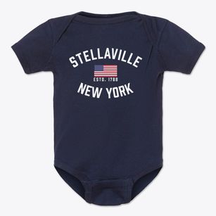 Stellaville New York Patriot Baby Onesie