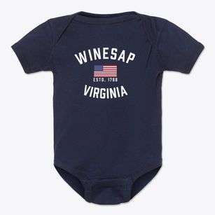 Winesap Virginia Patriot Baby Onesie