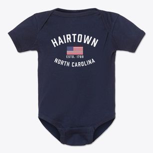 Hairtown North Carolina Patriot Baby Onesie