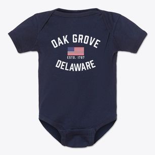Oak Grove Delaware Patriot Baby Onesie