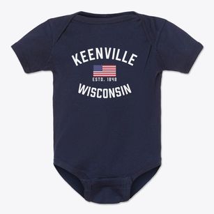 Keenville Wisconsin Patriot Baby Onesie