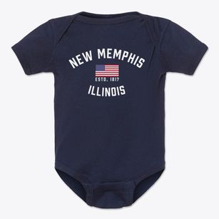 New Memphis Illinois Patriot Baby Onesie