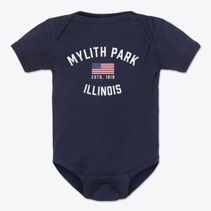 Mylith Park Illinois Patriot Baby Onesie