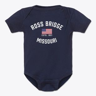 Ross Bridge Missouri Patriot Baby Onesie