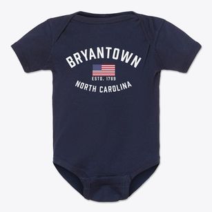 Bryantown North Carolina Patriot Baby Onesie
