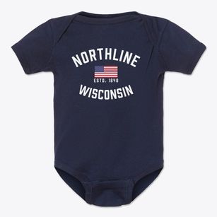 Northline Wisconsin Patriot Baby Onesie