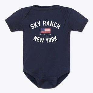 Sky Ranch New York Patriot Baby Onesie