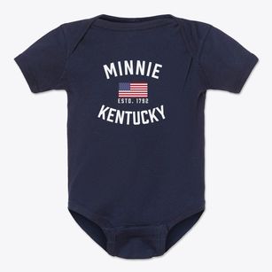 Minnie Kentucky Patriot Baby Onesie