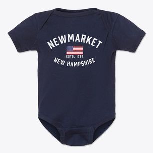 Newmarket New Hampshire Patriot Baby Onesie