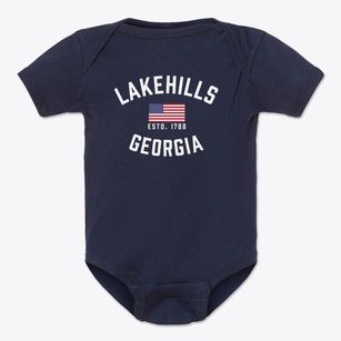 Lakehills Georgia Patriot Baby Onesie