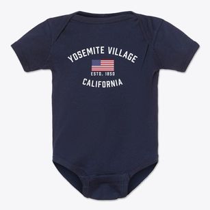 Yosemite Village California Patriot Baby Onesie