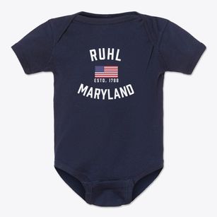 Ruhl Maryland Patriot Baby Onesie