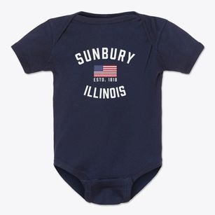 Sunbury Illinois Patriot Baby Onesie