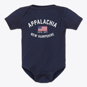 Appalachia New Hampshire Patriot Baby Onesie
