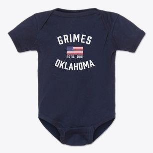 Grimes Oklahoma Patriot Baby Onesie