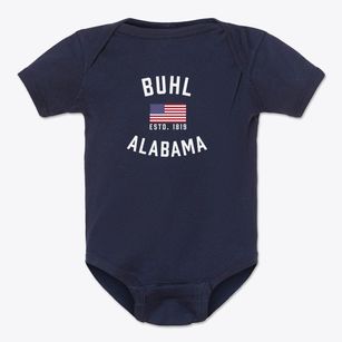 Buhl Alabama Patriot Baby Onesie