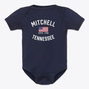 Mitchell Tennessee Patriot Baby Onesie