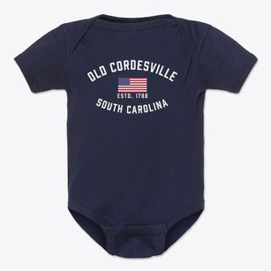 Old Cordesville South Carolina Patriot Baby Onesie